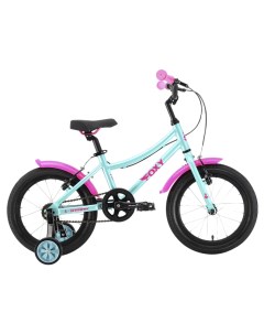 Велосипед детский Foxy 16 Girl 2022 цвет зеленый розовый Stark