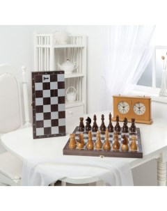 Шахматы походные деревянные с венге доской серебро объедовская фабрика игрушки 188 18 Объедовская фабрика игрушки