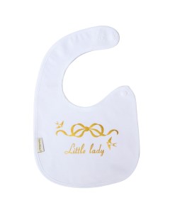 Нагрудник для кормления на непромокаемой основе на кнопках Little lady Mum&baby