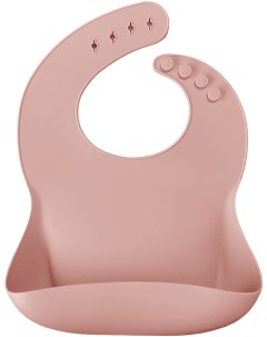 Нагрудник для кормления с карманом BASICS Bib Pinky Pink 0 Розовый Minikoioi