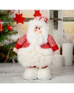 Мягкая игрушка Дед Мороз в пышной шубе 19х55 см Зимнее волшебство