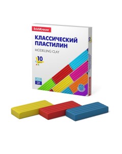 Классический пластилин Basic 10 цветов 160г коробка Erich krause