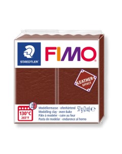 Глина полимерная Leather effect запекаемая 57 грамм ореховый Fimo