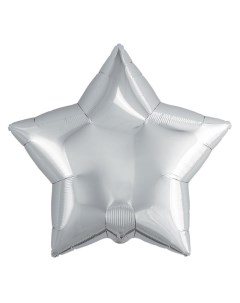 Шар фольгированный 30 звезда цвет серебро Agura