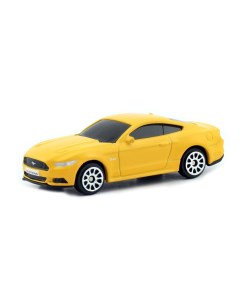 Машина металлическая 1 64 Ford Mustang 2015 цвет матовый желтый Rmz city