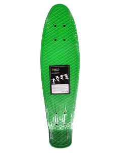 Скейтборд пенниборд пластик 65x18 см PU колеса алюмин креп зелёный X-match