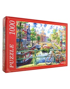 Пазл Канал в Амстердаме 1000 элементов Рыжий кот