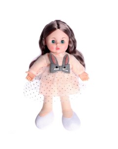 Кукла мягконабивная Милашка 32 см со звуком в платье Nobrand