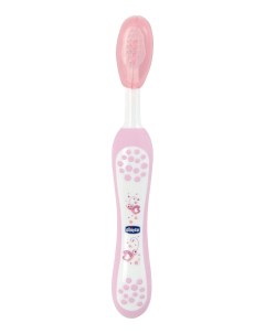 Зубная щётка детская с эргономичной ручкой 6мес розовая Chicco