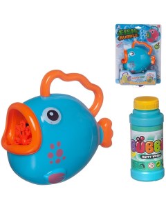 Мыльные пузыри Машинка для запуска пузырей Рыбка на блистере синяя Junfa toys