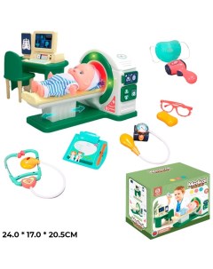 Набор доктора 828A RX медицинский центр с пупсом в коробке Китайская игрушка