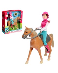 Набор игровой лошадка с куклой шарнирной с аксессуарами Nobrand