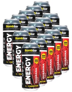 Энергетик напиток с Л карнитином ENERGY Original 24шт по 500мл Bombbar