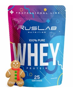 Сывороточный протеин Whey 100 Pure 800гр вкус имбирный пряник Ruslabnutrition