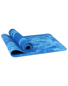 Коврик для йоги квадраты с размытием blue 183 см 8 мм Sangh