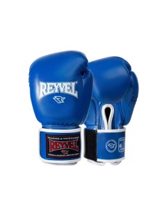 Перчатки боксерские винил широкий манжет синие 12oz Reyvel