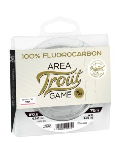 Леска флюрокарбоновая Area Trout Game Fluorocarbon 0 25 мм 75 м 4 57 кг pink Lucky john