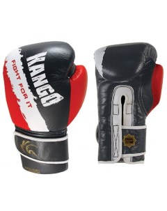 Боксерские перчатки BAK 025 черный красный белый 12 унций Kango