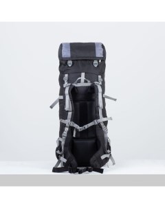 Рюкзак туристический Taif 80 л на шнурке наружный карман 2 боковые сетки черный серый Nobrand