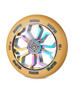 Колесо для самоката Medusa Wheel LMT36 120 мм коричневое серебристое Hipe