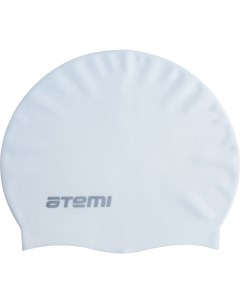 Шапочка для плавания взрослая 56 67 см белая тонкий силикон TC407 Atemi
