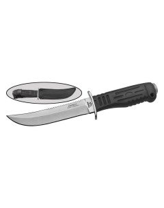 Охотничий нож Корво 5 серебристый черный Нокс