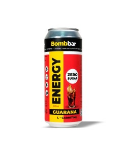 Энергетик напиток без сахара с Л карнитином ENERGY Кола 24шт по 500мл Bombbar
