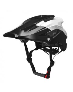 Шлем велосипедный с фонарем 57 62 см YXE009 черный белый Rockbros