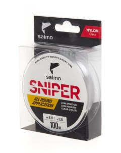 Леска монофильная Sniper 0 27 мм 100 м 5 2 кг clear Salmo
