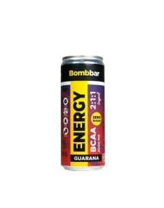 Энергетический напиток с БЦА ENERGY Guarana BCAA 2 1 1 12х330мл Original Bombbar