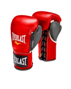 Боксерские перчатки Powerlock Hook Loop Training Gloves красные 8 унций Everlast