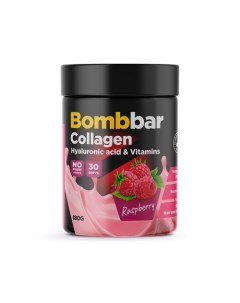 Коллаген гиалуроновая кислота Collagen Hyaluronic acid vitamins Малина 180 г Bombbar