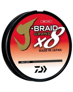 Шнур плетеный J Braid Grand x8 135 m желтый для спиннинга 0 24 mm Daiwa