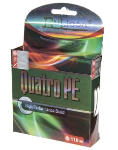 Леска плетеная Quatro PE 0 2 мм 110 м 14 3 кг multicolor Rubicon