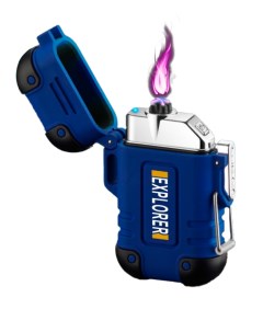 Зажигалка USB походная водонепроницаемая синяя Lighters