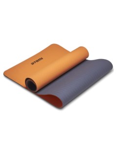 Коврик для йоги и фитнеса AYM13С серо оранжевый Atemi