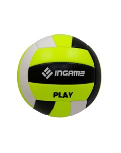 Мяч волейбольный Play черно бело зеленый Ingame
