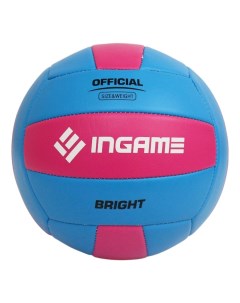 Мяч волейбольный BRIGHT голубой розовый Ingame