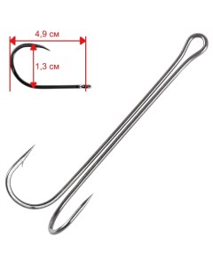 Крючки Double Hook Long Ss 1 0 3шт 3шт Flagman