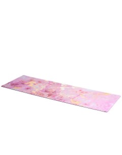 Коврик для йоги Suede Yoga Mat 183 x 61 x 0 3 см розовый мрамор с позолотой Inex