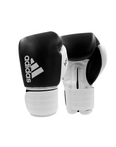 Перчатки боксерские Hybrid 200 черно белые вес 10 унций Adidas