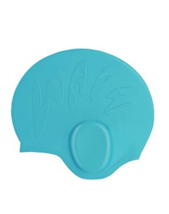 Шапочка для плавания детская с защитой ушей до 56 см голубая SC 4619 Wave