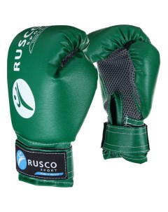 Перчатки боксерские детские кож зам 4 Oz зеленые Rusco sport