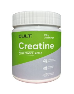 Креатин моногидрат Cult Creatine Monohydrate 150 грамм зелёное яблоко Cult sport nutrition