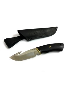 Шкуросъёмный нож Скиннер 95Х18 чёрный граб Lemax
