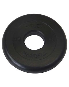 Диск для штанги Atlet 2 5 кг 51 мм черный Mb barbell