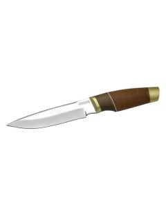 Туристический нож Гризли коричневый латунь Витязь