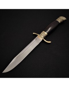 Туристический охотничий нож Разведчик сталь N690 граб мельхиор ручная работа Ворсма