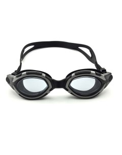 Очки для плавания взрослые черные тонированные AF от UVA UVB силикон Mystyle