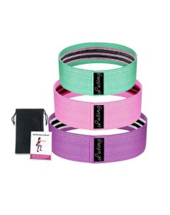 Набор эспандеров Hip Resistance Bands зеленый розовый фиолетовый 3 шт Luting